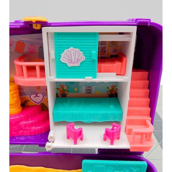 Polly Pocket Beach Vibes Hidden Places Backpack 2017 Mattel Boat Doll Suitcase - Picture 3 of 13